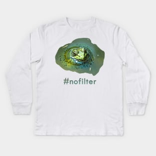 No Filter Frog Kids Long Sleeve T-Shirt